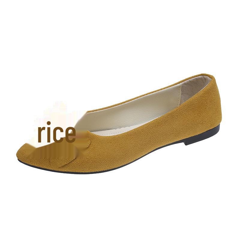 2025 Women's Solid Color Floral Pointed Flat Cloth Shoes with Embroidered Design In Large Sizes