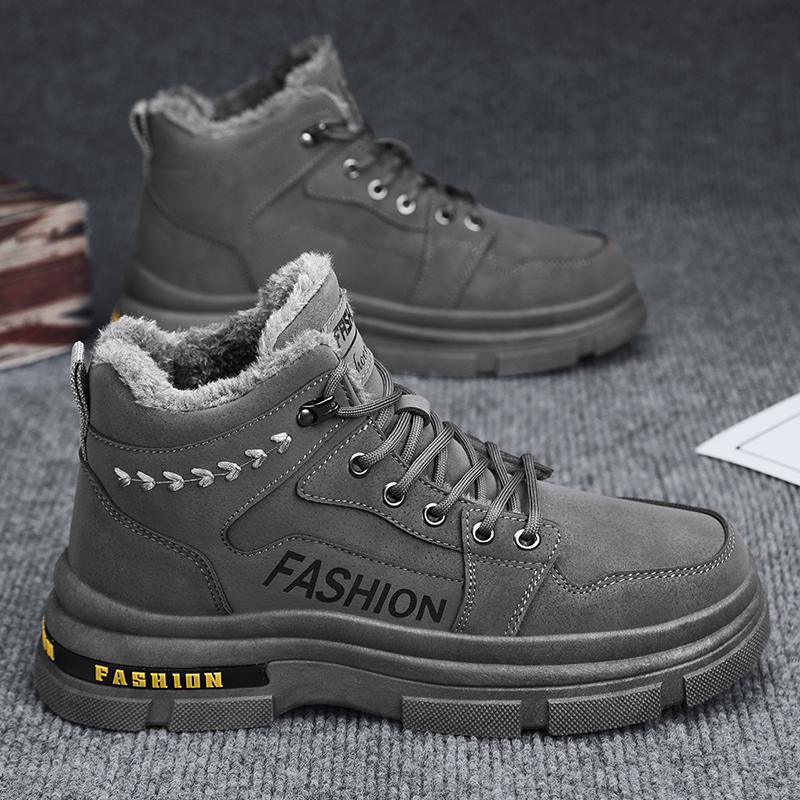 Pánské Absorpce otřesů Protiskluzové a odolné proti opotřebení Střední Móda Outdoor Bavlna Boty Martin Boty Běžné Pánské Boty Sněhule
