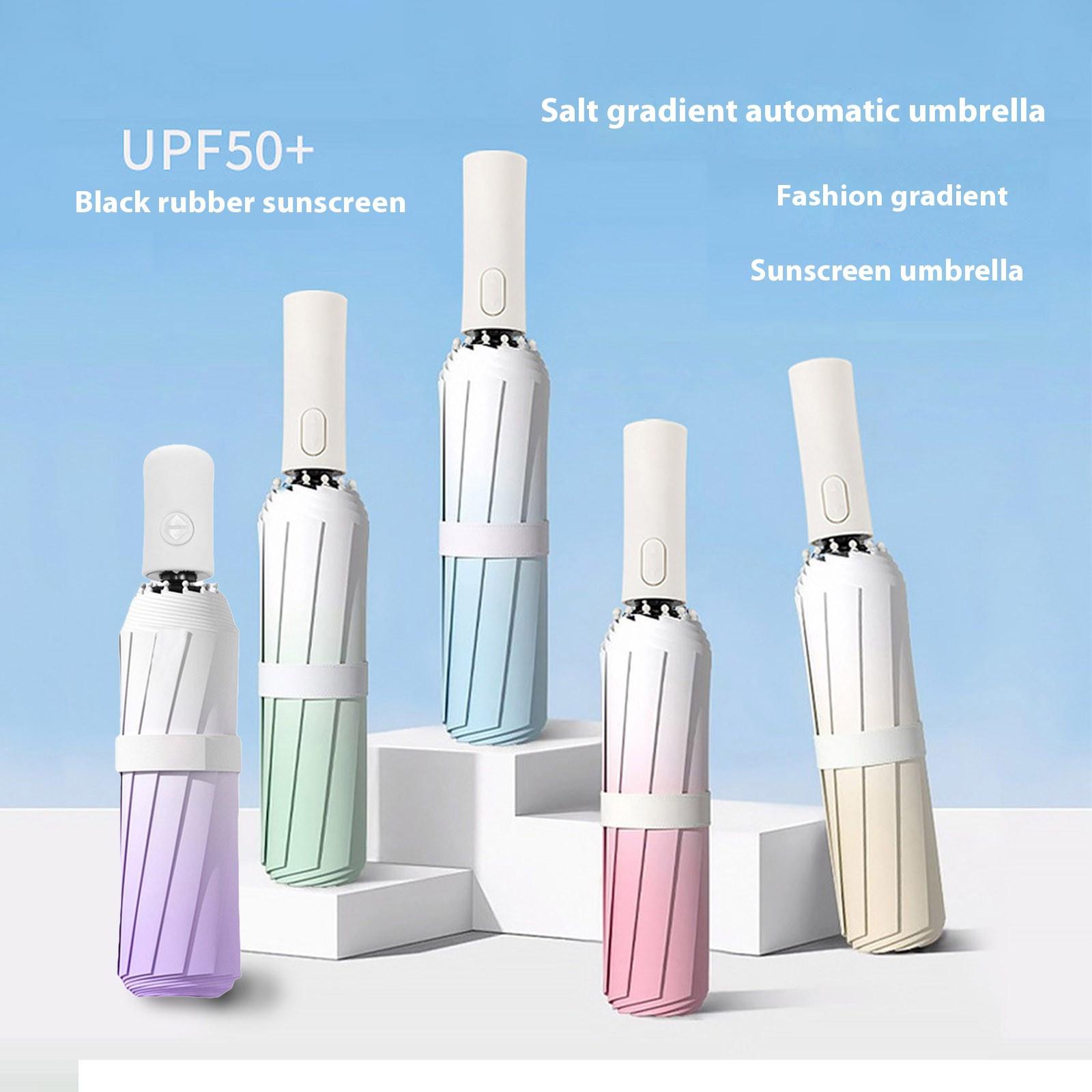 

Gradient Color Fully Automatic Sunscreen Umbrella Suitable For Both Rain And Sunshine Upf 50+ Sun Protection Casual Umbrella фиолетовый