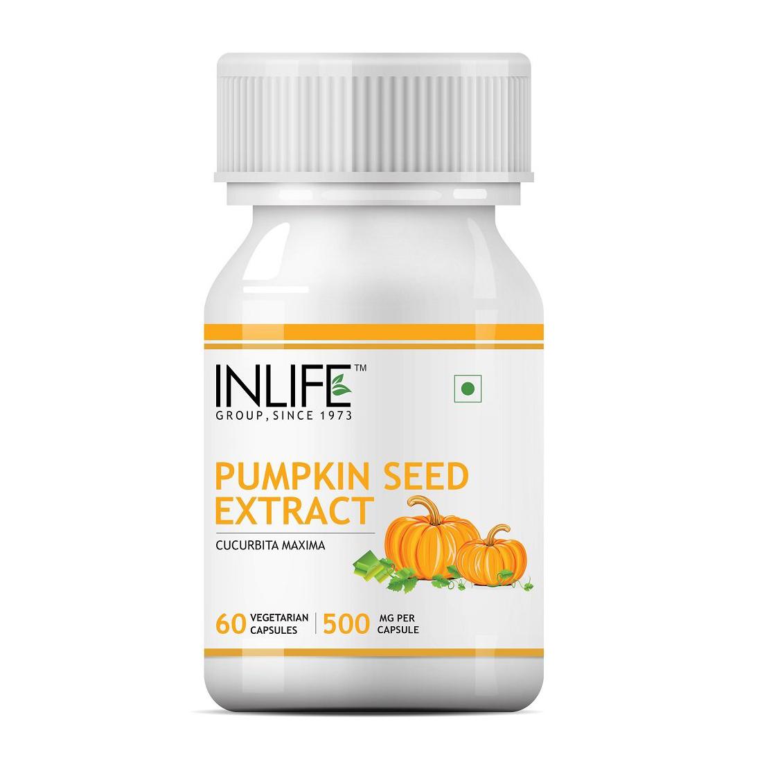 

Екстракт насіння Гарбуза (60 кап, 500 мг), Pumpkin Seed Extract, INLIFE