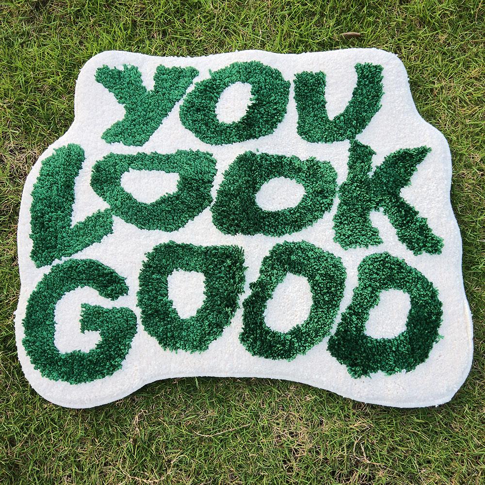 

Tufted You Look Good Rug Custom Handmade Rug, Tufted Rug, Living Room Rug, Rug For Funny Bedroom, Cute Fun Bath Mat 50x60cm