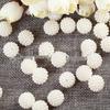 15mm Off-White ABS Imitation Pearl Round Loose Beads with Straight Hole