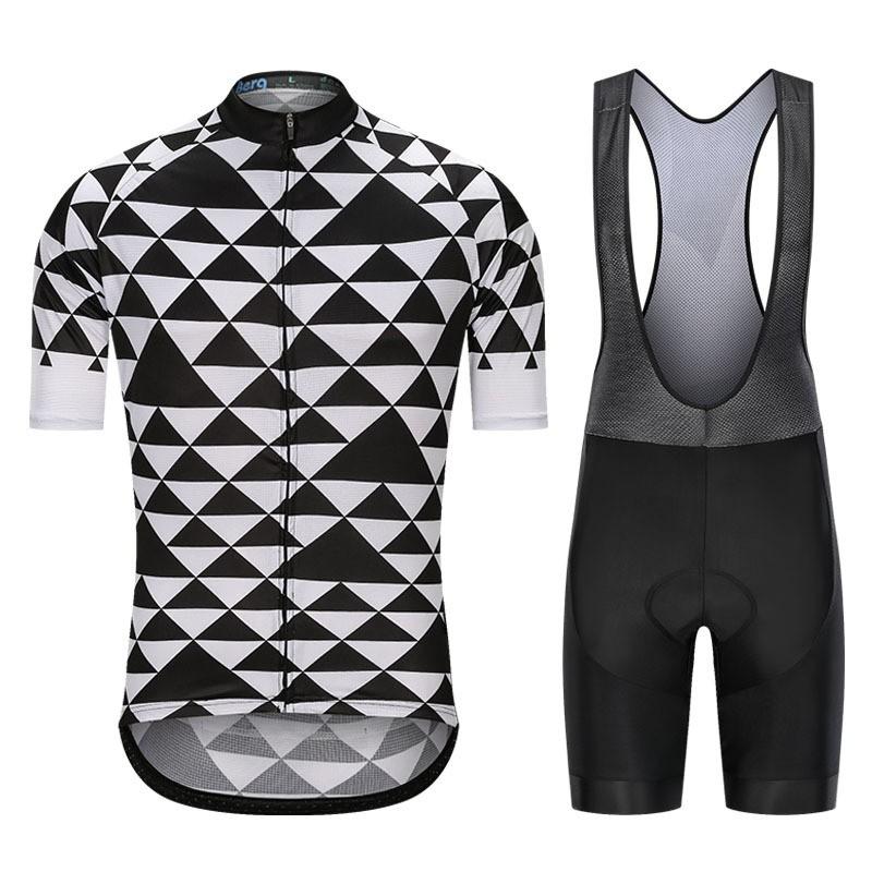 Men Women Cycling Jersey Bib Shorts Set Breathable Mountain Road Bike Outfit