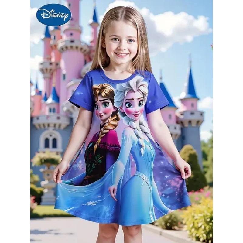 Popolare Miniso Estivo Bambina Nuova Moda Vestito Ragazza Comodo Casa Esterno Cartone Animato Carino Vestito Stampa 3D