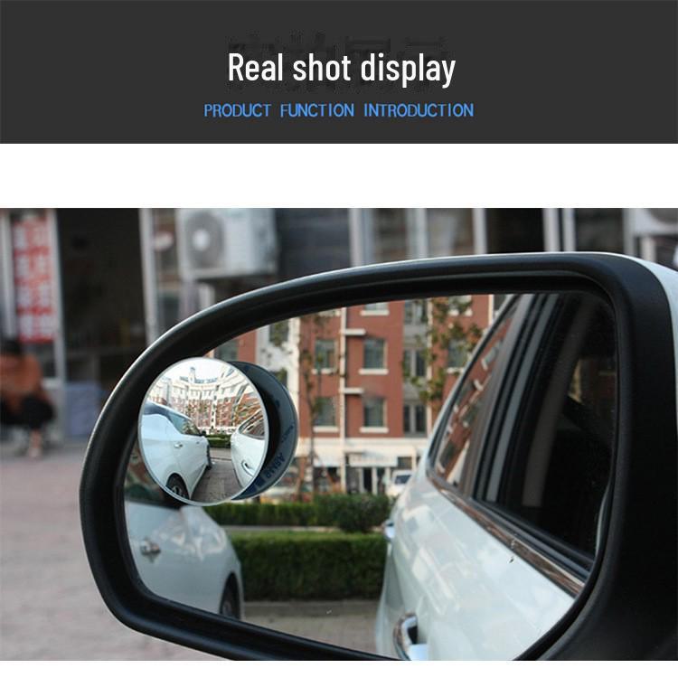 Small Round Mirror for Car with 360-degree View, High-definition Reflective Auxiliary for Reversing and Eliminating Blind Spots.