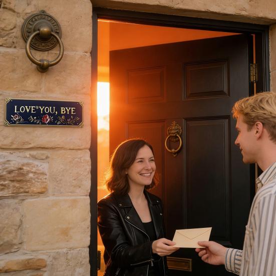 Älskar dig Hejdå Metallskylt Väderbeständig Vintage Utomhus Trädgård Gård Hem Bar Hall Entré Vägghängande Skylt Dekorativ Plakett