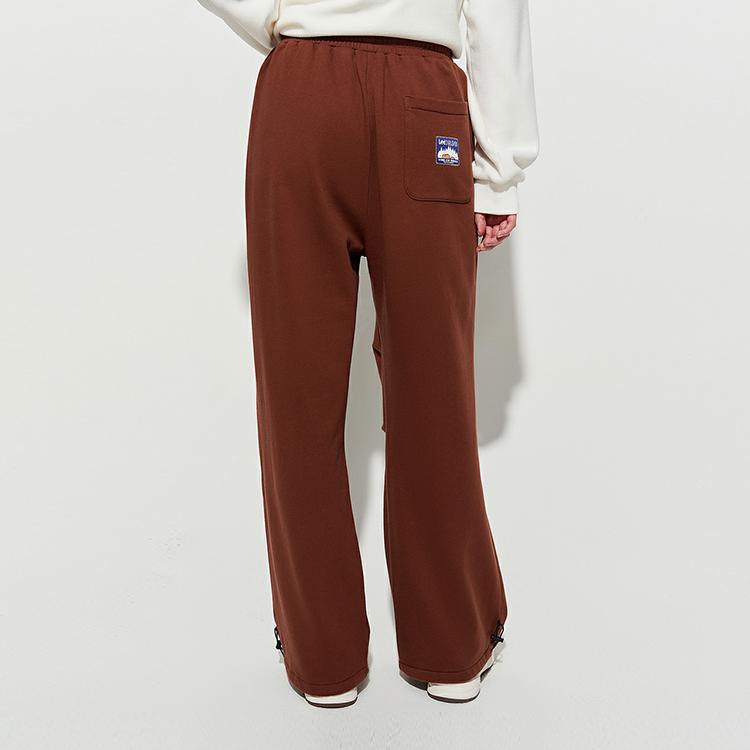 Lee X I Am Not Fat Tiger Series FW23 Elastic Waist Sports Pants Unisex pants Brown LUB007241204177A03039