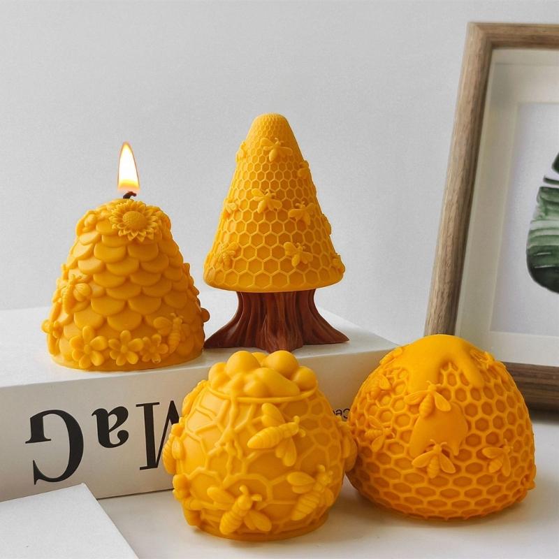 High Temperatures Resistant Silicone Candle Mould for Honeycombs Candle and Soap Making With Realistic Texture