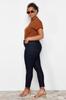 Women's Style Plus Size Dark Blue Estra Flexible Skinny Jeans