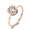 JeeMango Stainless Steel Geometric Zircon Ring For Women Trendy Party Jewelry Minimalist Accessories R26018