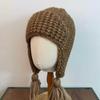 Korean Ins Style Cute Tassel Braid Thick Knit Hat Ear Protection Autumn Winter For Women
