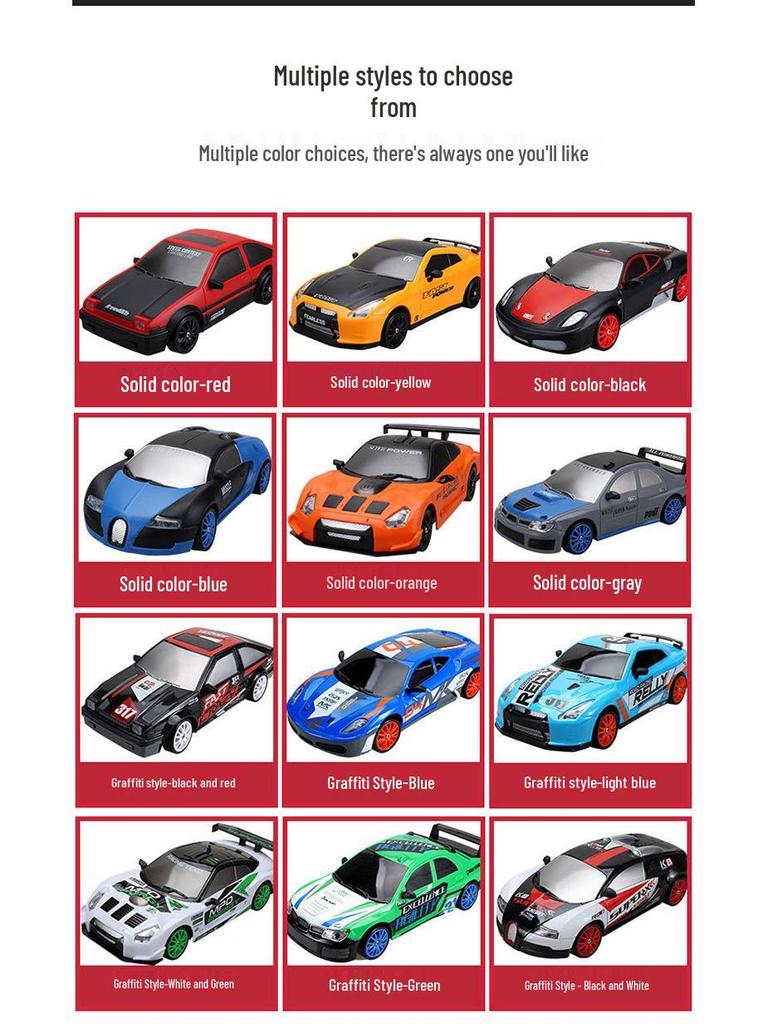 1:24 Scale 2.4GHz High-Speed Drift RC Car with Four-Wheel Drive