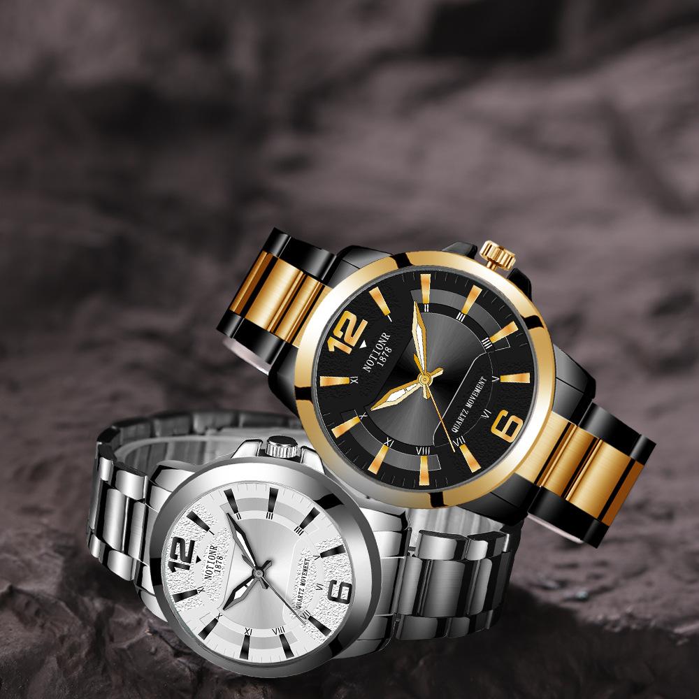 Conceptor Personality Men'S Steel Belt Watch Trend Waterproof Calendar Luminous Quartz Watch
