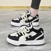 Platform White Shoes Women's New Heightening Versatile Casual Board Shoes Niche Retro Contrasting Sports Dad Trendy Shoes
