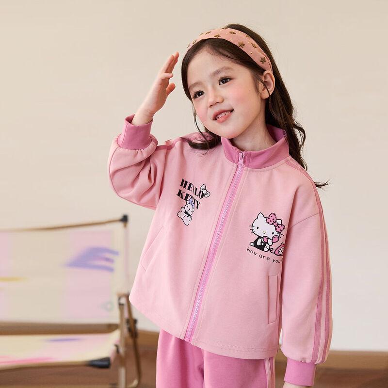 LUSON Girls' Retro Sweatshirt & Sport Pants Set