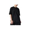 Li-Ning X Jackie Chan Kung Fu Series Pure Color Asymmetrical Patchwork Loose Short Sleeve T-Shirt Men Tops Black AHSSA87-1