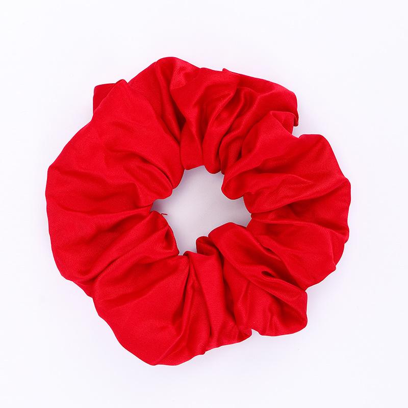 Einfarbiges Haargummi-Set für Damen, Satin, matt, Satin, Farbe, Tanga, Blumen-Haarschmuck, Stall, Nachtmarkt