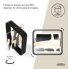 Umbra Bellwood 8x10 Desk Picture Frame with Curved Wood Trim and Rotating Walnut Double-Sided Display,