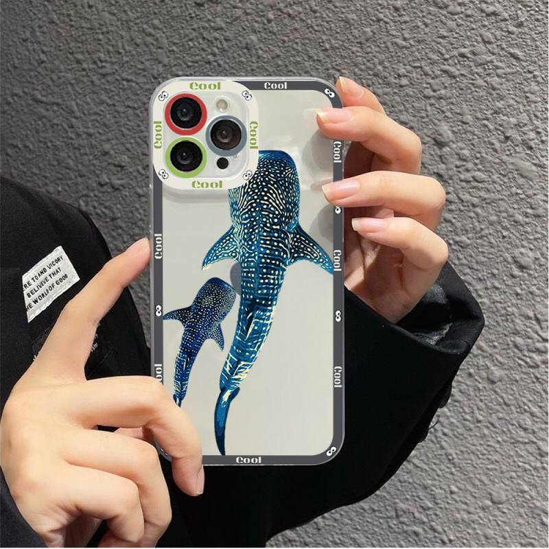 Underwater World Cute Whale Phone Case for iPhone 11 12 13 Mini Pro Max 14 Pro Max Case shell