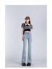Women's High-Waisted Light Blue Micro-Flared Jeans - 2024 Spring/Autumn Versatile Long Pants.