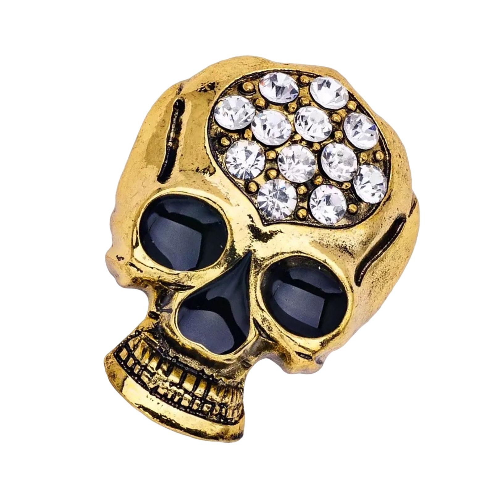

Skull Pin For Women Sturdy Alloy Brooch Gothic Jewelry for Parties Daily Wear Secure Closure Gifts Addition золотой