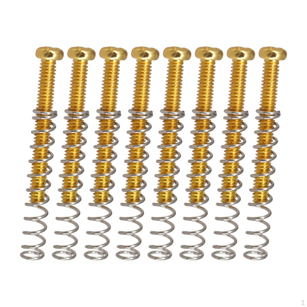 8 Pieces Double Coil Pickup Frame Screws Springs ,Convenient ,Electric Guitar Pickups