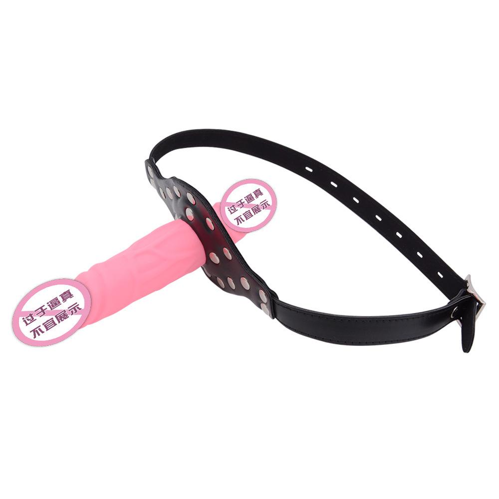 SM Sex Props Double-Headed Silicone Dildos Ball Gag Deep Throat Penis Adult Sex Supplies Oral Ball Training Toys
