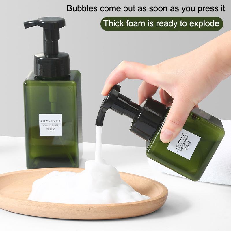 Dispenser Sapone Portatile Pompe Schiuma Bottiglia 250/450/650ml Pressa Manuale Sapone Schiumoso Mousse Liquido Gel Doccia Bagno Imbottigliamento