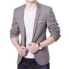 אופנה גברים Slim Fit פורמלית חליפת כפתור אחד עסקים בלייזר מעיל חולצות