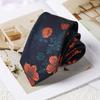 Retro Flower Men'S And Women'S 8Cm Hand-Typed Business Dress Wedding Banquet Dyed Dress Fashion Pattern Tie