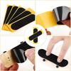 10pcs Finger Skateboard Finger Skateboard Skateboard Accessories Props Yellow Paper Black Anti-Slip Stickers, Anti-Slip Pads, (33mm98mm Type)