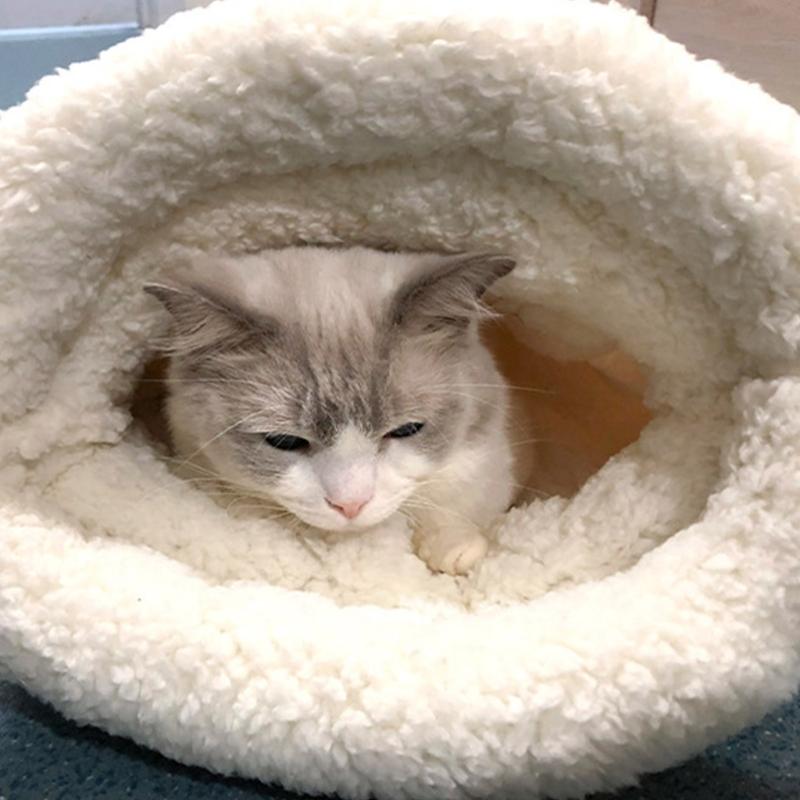 Pet Bed Warm Blanket Soft Handle Beautiful Cartoon Print Bag Sleep Pocket Bed Comfortable Nest