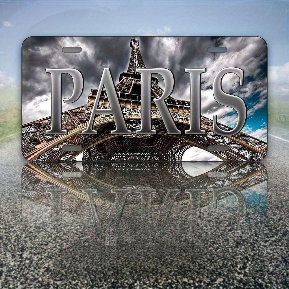 Souvenir Number for the Car , Car Number Plate for Interior Decoration, Metal, 15x30 Cm