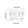 Bass Bridge Assembly, Alloy Bass Fixed Bridge for 4 Strings Electric Bass Use Bass Bridge Assembly Replacement Bridge