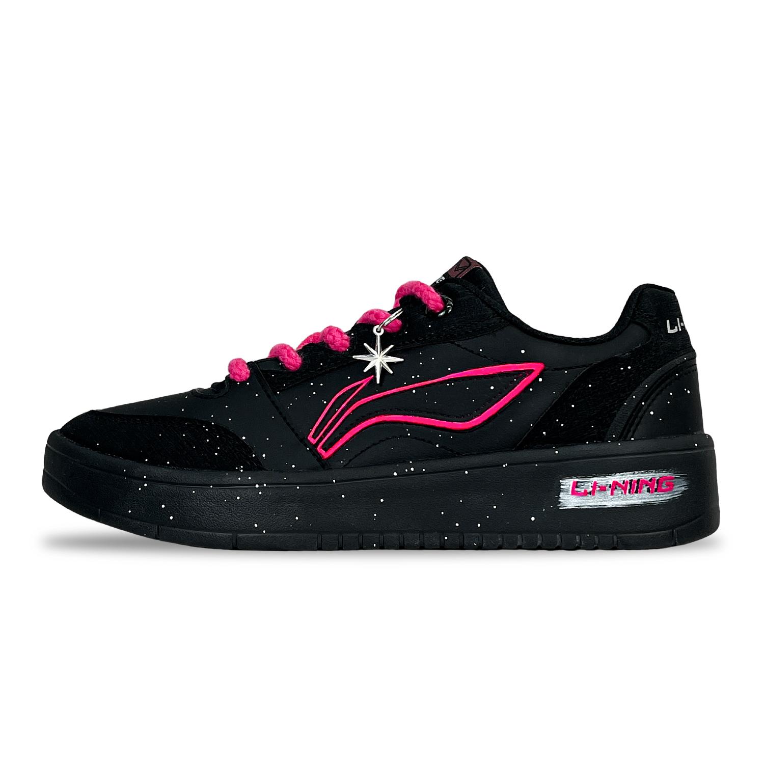 Li Ning Sycee V3 Slip Resistant Abrasion Resistant Low top Skateboard Shoes Men s Black Rose Red AGCV107-1(Team267-) 42