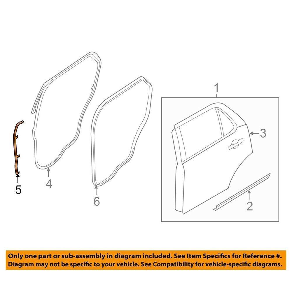Rear Door Left Right Weatherstrip Sealing Strips For Ford Explorer 2011-2019 BB5Z7825325B BB5Z7825324B