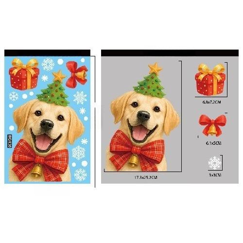 New Christmas Party Decoration Creative Bells, Reindeer, Santa Claus, Electrostatic Stickers, Snowflakes, Snowmen, Glass Stickers