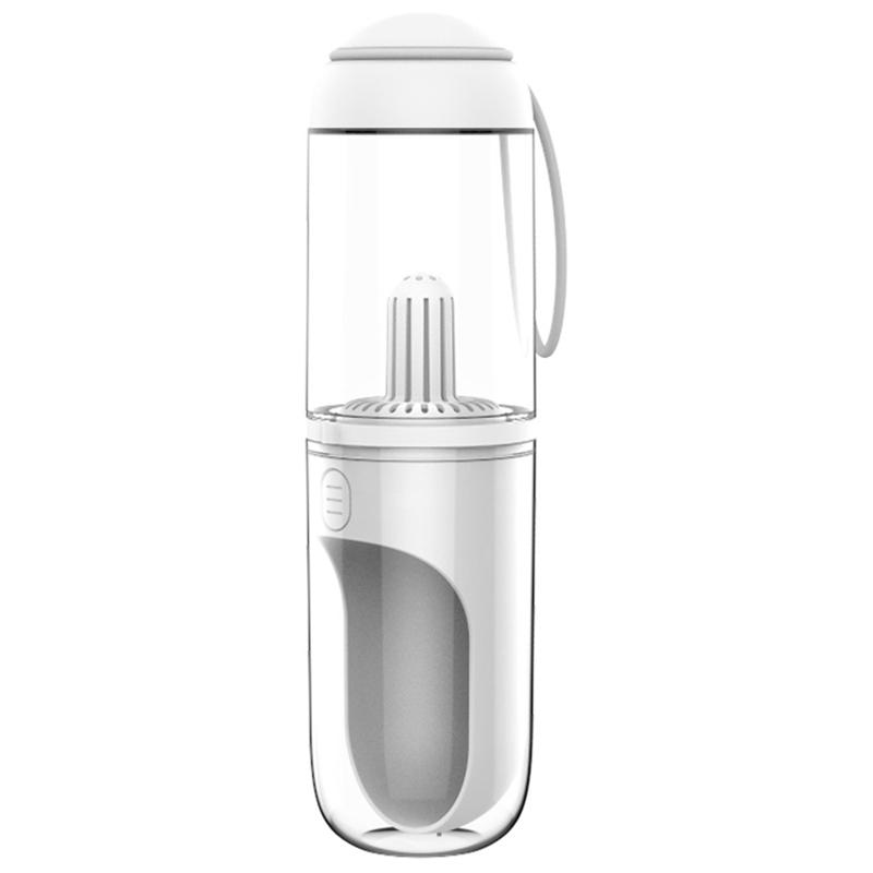 

11oz Dog Water Bottle Portable Water Dispenser with Bowl for Walking Leak Proof белый