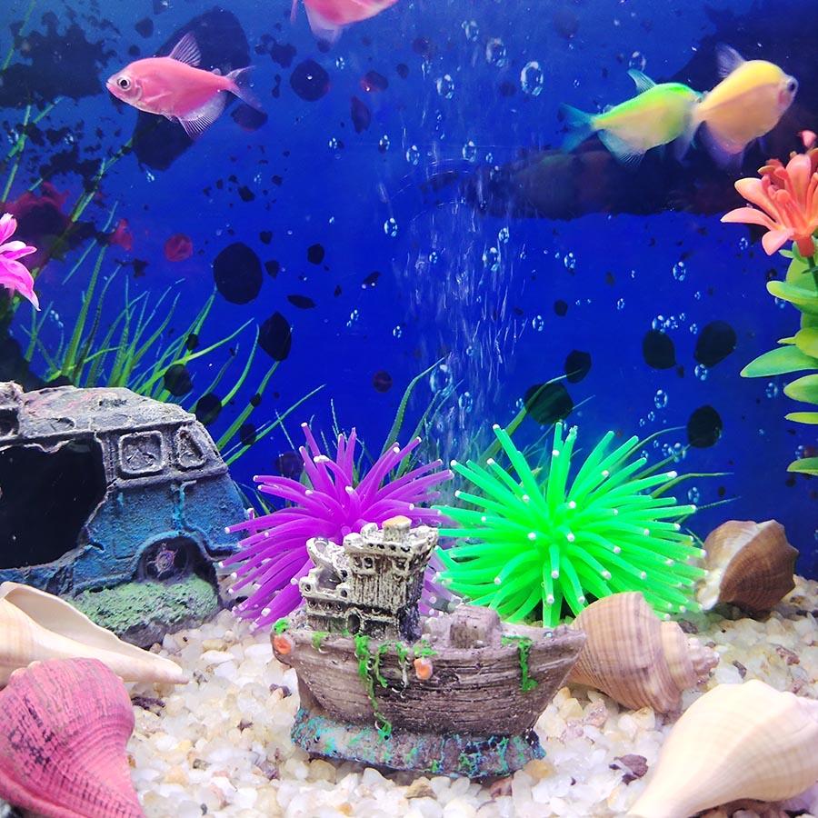 Aquarium Fish Tank Landscape Pirate Ship Wreck Ship Decor Resin Boat Ornament Aquarium Accessories Decoration