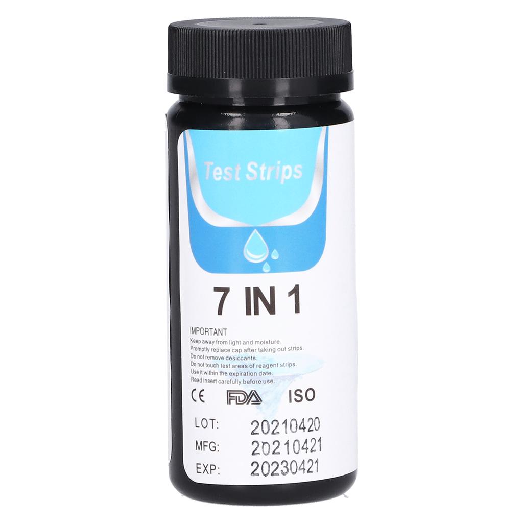 50Pcs 7 In 1 Water Quality Test Paper Multifunctional PH Test Strip for Swimming Pool Aquarium