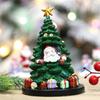 Christmas Spirits Miniature Christmas Tree Figurine ,Durable Resin Desktop Decoration for Office Home Dorms Living Space