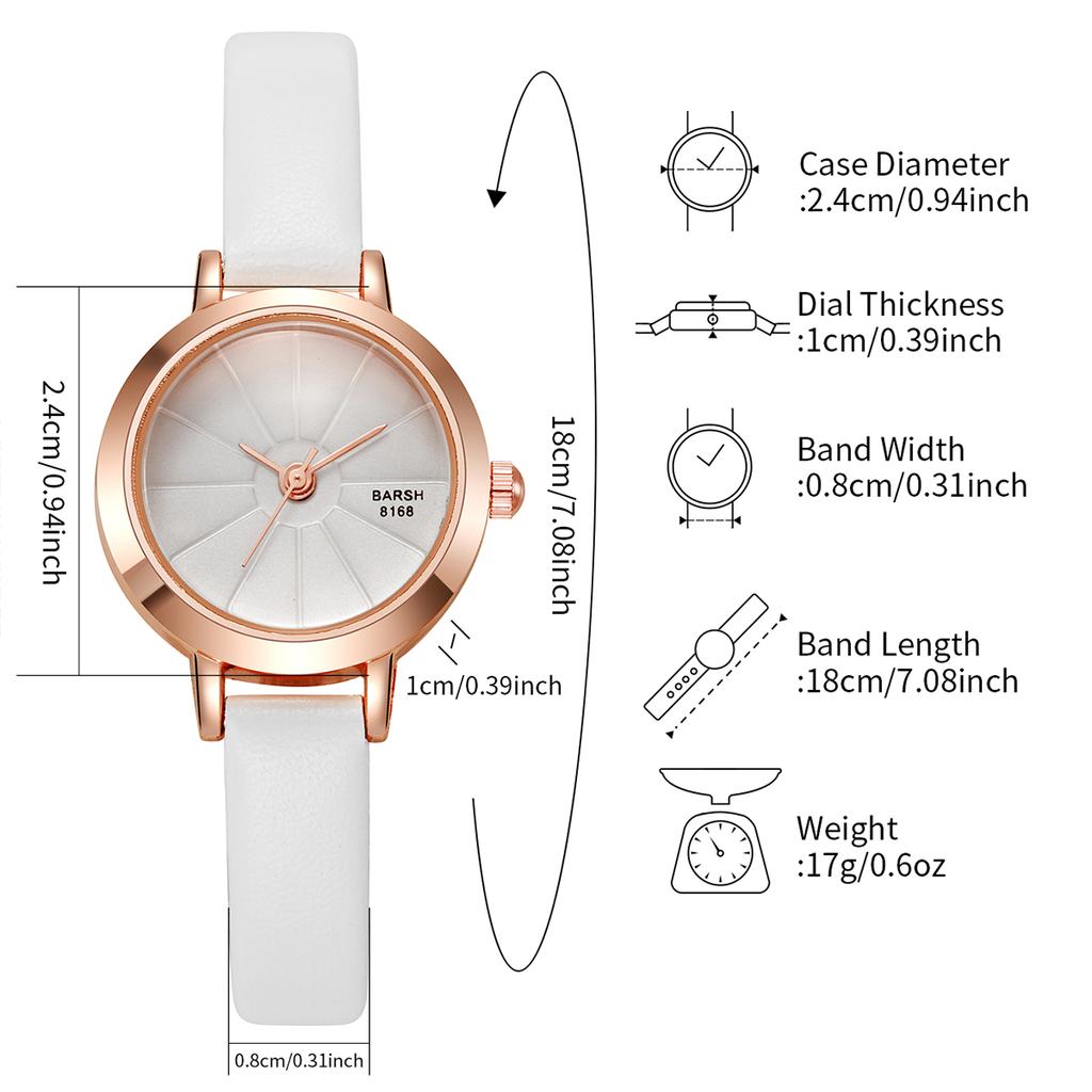 Women's Watch Fashion Small Dial Leather Band Quartz Watches