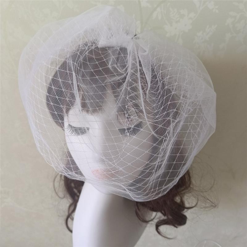 Double Layer Tulle Wedding Veil Adjustable Comb Lightweight Bridal Face Cover For Dresses