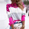 Fashion Women's Knit Sweaters Leopard-Print Tops Versatile Sweaters Warm Sweater