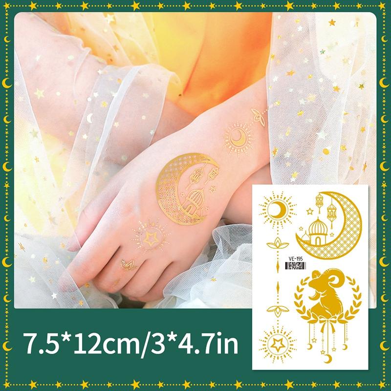 Ramadan Decorations  Ramadan Stickers Temporary Tattoo Sticker Muslim Party Supplies Ramadan Mubarak Accessories