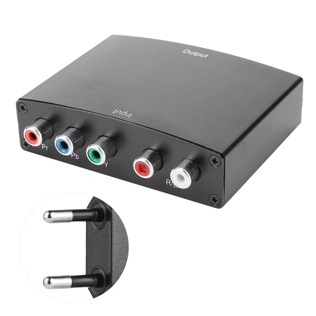 YPbPr to HDMI Converter Portable LR o RGB Adapter Cable ABS Transformer 100‑240VEU Plug