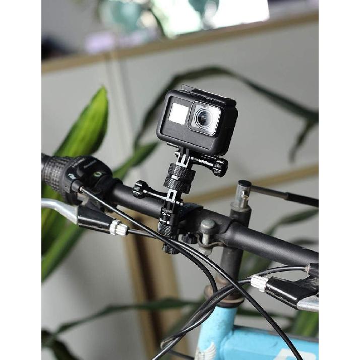 HSU Aluminum 360 Degree Rotation Camera Mount, Vertical Metal Swivel Tripod Adapter Compatible with GoPro Hero 13/12/11/10/9/8/7/6/5 Session AKASO