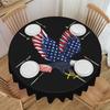 USA Eagle American Flag Round Tablecloths 0 Inches  Table Covers for Parties Table Cloth