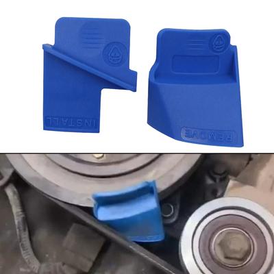 1 paio di strumenti per la rimozione e l'installazione di cinghie elastiche per auto, in plastica blu, per la rimozione di cinghie di trasmissione a coste per auto, parti di utensili per lo smontaggio di automobili