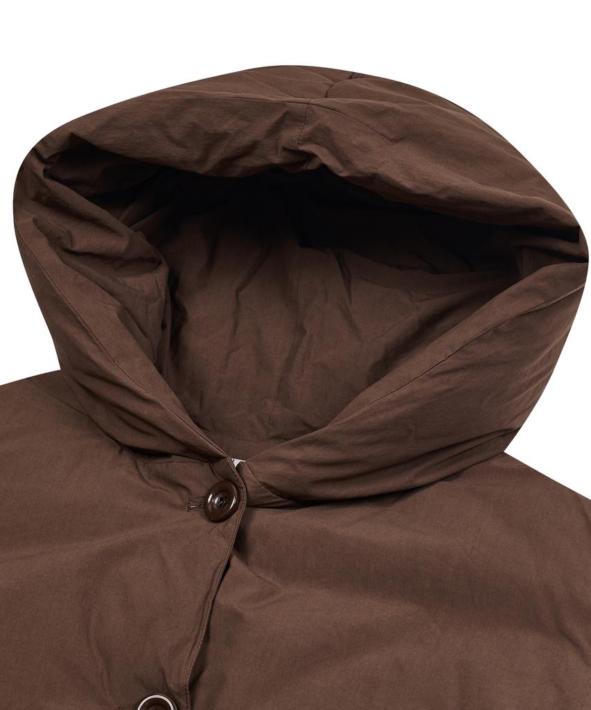 Typeservice Cotton Hooded Puffer Jacket [Brown]